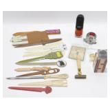 Lot of Vintage Letter Openers, Perfume, Misc.