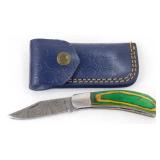 New Damascus Steel Folding Pocket Knife with