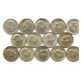 (14) 40% Silver Kennedy Half Dollars