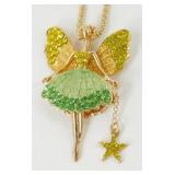 Betsey Johnson Fairy Tinkerbell Pendant Necklace