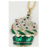 Betsey Johnson Cupcake Pendant Necklace