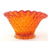 * Vintage 6' Amberina Hobnail Bowl