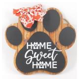 Home Sweet Home Paw Print Sign