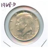 1968-D Kennedy Silver Half Dollar - 40% Silver