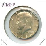 1968-D Kennedy Silver Half Dollar - 40% Silver