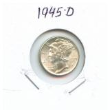 1945-D Mercury Silver Dime