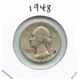 1948 Washington Silver Quarter