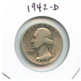 1942-D Washington Silver Quarter
