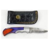 New Damascus Steel Folding Pocket Knife with