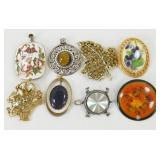 8 Vintage Jewelry Brooches - All in Very Good