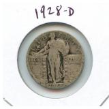 1928-D Standing Liberty Silver Quarter