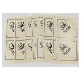 Vintage Unused POISON Warning Labels - Skull &