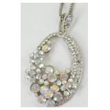 Betsey Johnson Rhinestone Pendant Necklace