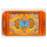 * Vintage Brazilian Inlaid Morpho Butterfly