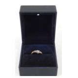S925 Ring Size 5.5 with Clear Stones in Nice Box