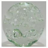 * Large Early Paperweight - Clear with Bubbles
