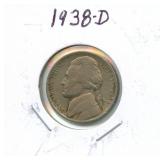 1938-D Jefferson Nickel