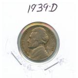 1939-D Jefferson Nickel