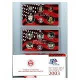 2003 U.S. Silver Proof Set - Half, (5) Quarters