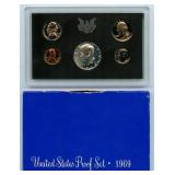 1969-S U.S. Proof Set - 40% Silver Half Dollar