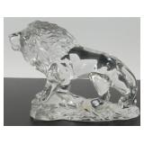 * Old Lions Glass Figurine - 5' Bottom Marked