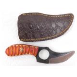 New Carbon Steel Texas Skinner Knife with Leather