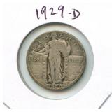 1929-D Standing Liberty Silver Quarter