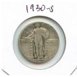 1930-S Standing Liberty Silver Quarter