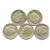 (5) Roosevelt Silver Dimes