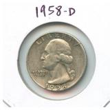 1958-D Washington Silver Quarter