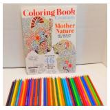 New Coloring Book with Colored Pencils