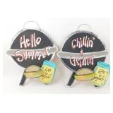 * Chillin & Grillin & Hello Summer Wood Dï¿½cor