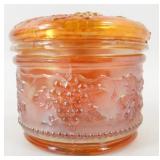* Antique Marigold Orange Tree Powder Jar