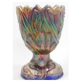 * Storks and Rushes Blue Fenton Toothpick Holder
