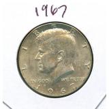 1967 Kennedy Silver Half Dollar - 40% Silver