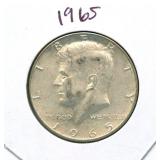 1965 Kennedy Silver Half Dollar - 40% Silver