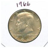 1966 Kennedy Silver Half Dollar - 40% Silver