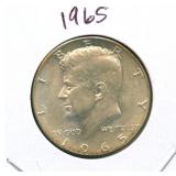 1965 Kennedy Silver Half Dollar - 40% Silver