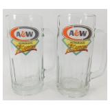 * Pair of 1994 A&W 75th Anniversary Tall Glass