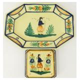* Quimper France Platter w/ Tile