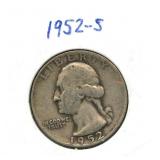 1952-S Silver Washington Quarter