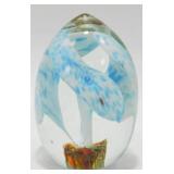 * Paperweight: Clear with Awesome Blue Design