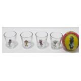 * 4 Brewers Mascots Shot Glasses plus a Sausage