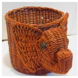 Elephant Wicker Basket