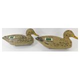 * 2 Vintage Herterï¿½s Plastic Duck Decoys -