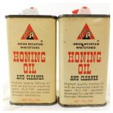 * 2 Vintage Honing Oil Cans with Oil