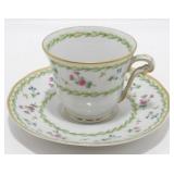 * Bernardaud Artois Vert Footed Demitasse Cup and