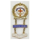 Vintage Gold Tone Lutheran Award Pin
