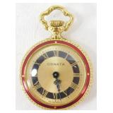 Vintage Enamel Ornata Swiss Pendant Pocket Watch