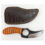 New Carbon Steel Texas Skinner Knife with Leather